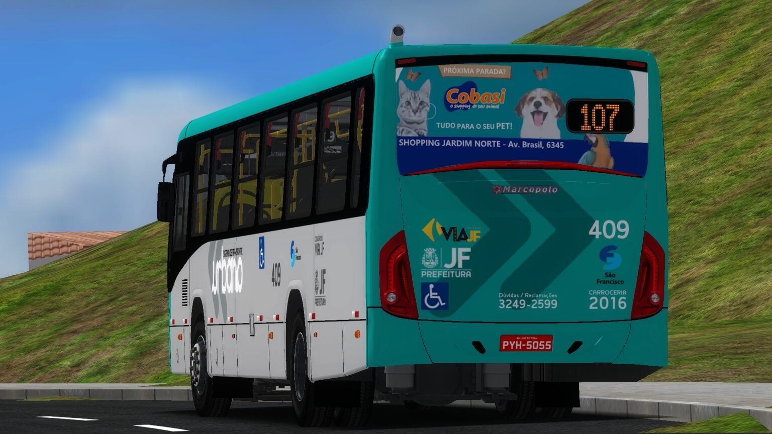 Detalhe da frente do Volksbus 17.230 ODS
